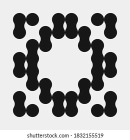 Abstract Cross Pattern Dots Logo generative computational art illustration