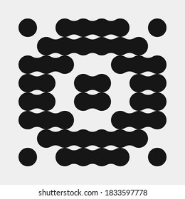Abstract Cross Pattern Dots Logo generative computational art illustration