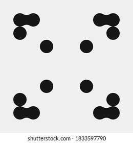 Abstract Cross Pattern Dots Logo generative computational art illustration