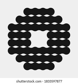 Abstract Cross Pattern Dots Logo generative computational art illustration