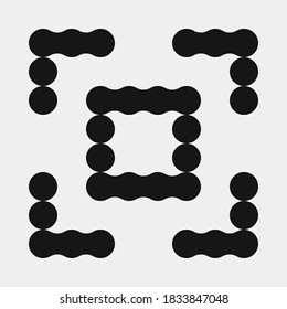 Abstract Cross Pattern Dots Logo generative computational art illustration