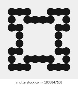 Abstract Cross Pattern Dots Logo generative computational art illustration