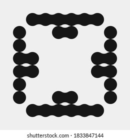 Abstract Cross Pattern Dots Logo generative computational art illustration