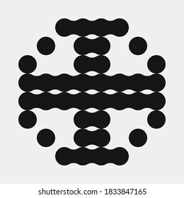 Abstract Cross Pattern Dots Logo generative computational art illustration
