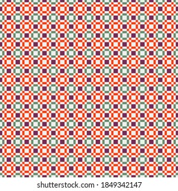 Abstract Cross Pattern Dots Logo generative computational art illustration