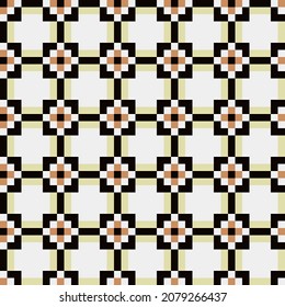 Abstract Cross Pattern generative computational art illustration