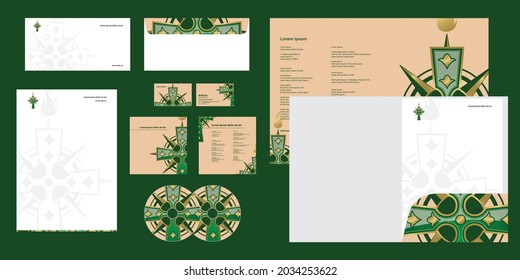 Abstract Cross Religion Christian Modern Corporate Business Identity Stationary
