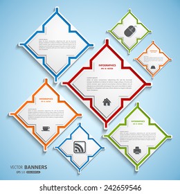 Abstract cross shape infographic template