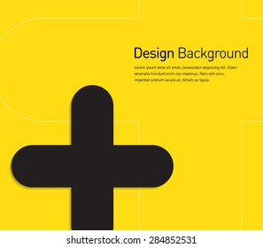 Abstract cross symbol background for business design, plus, advertisement. Flat design style