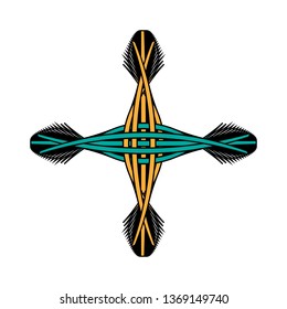 Abstract cross. Vector illustration.