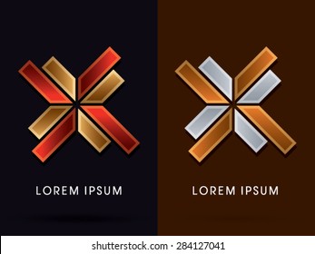 Abstract Cross, x , graphic vector
