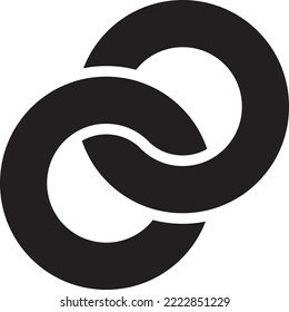 Resumen de la ilustración del logo de círculo cruzado en un estilo moderno y mínimo aislado en el fondo
