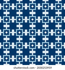  Abstract crosses geometric seamless texture background. Vector illustration