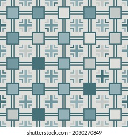  Abstract crosses geometric seamless texture background. Vector illustration