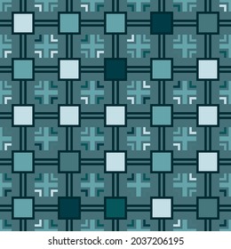  Abstract crosses geometric seamless texture background. Vector illustration