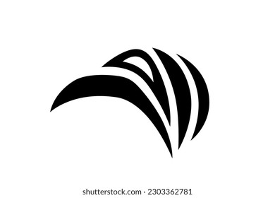 abstract crow head logo design illustration, use for any need