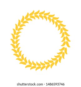 abstract crown of bay leaf on a white background, vector illustration design