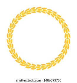 abstract crown of bay leaf on a white background, vector illustration design