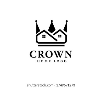 abstract Crown house logo design inspiration