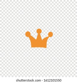 Abstract crown icon on a transparent layer.
