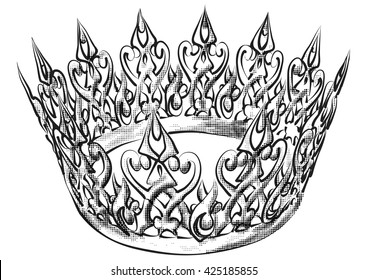 abstract crown isolated on a white background