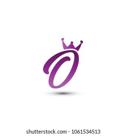 Abstract crown letter o logo icon element
