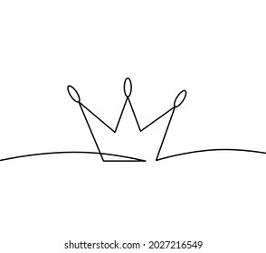 Abstract crown as line drawing on white background. Vector