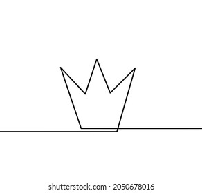 Abstract crown as line drawing on white background. Vector