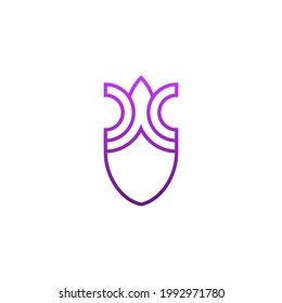 Abstract Crown Line Style Logo