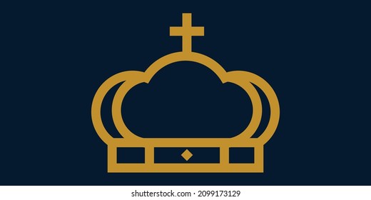 Abstract crown logo design and symbol art