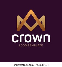 Abstract crown logo template
