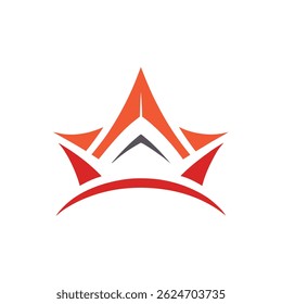Abstract Crown Logo Vector Template