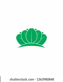 Abstract Crown and Moringa Leaf Logo Vector 000