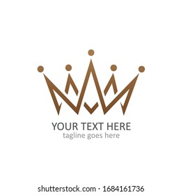 Abstract crown vector logo template