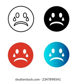 Abstract Cry Emotion Silhouette Illustration, can be used for business designs, presentation designs or any suitable designs.