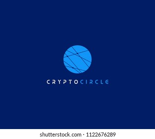 ABSTRACT CRYPTO CIRCLE LOGO