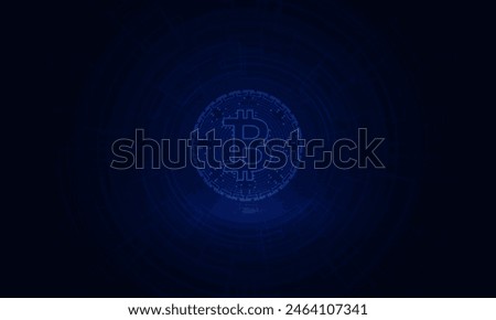 Abstract Crypto currency bitcoin crypto currency coin.of Global social network with planet Earth. Internet and technology. International stock exchange., vector design