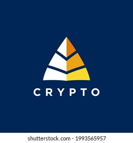 Abstract Cryptocurrency Logo on Dark Background