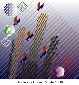 Abstract cryptography information technologies infographic. Big data. Algorithms  for business and science presentations, poster. 


