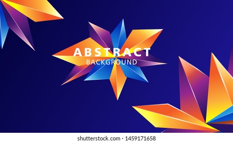 Abstract Crystal Background. 3D crystal. Modern Wallpaper.