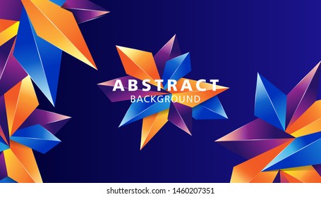 Abstract Crystal Background. 3D crystal. Modern Wallpaper.