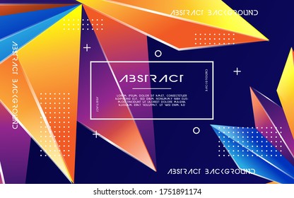Abstract Crystal Background banner design.3D crystal.Modern Wallpaper.