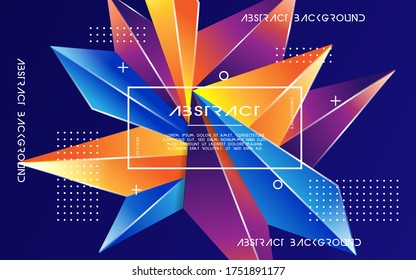 Abstract Crystal Background banner design.3D crystal.Modern Wallpaper.