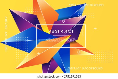Abstract Crystal Background banner design.3D crystal.Modern Wallpaper.