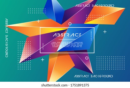 Abstract Crystal Background banner design.3D crystal.Modern Wallpaper.