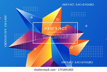 Abstract Crystal Background banner design.3D crystal.Modern Wallpaper.