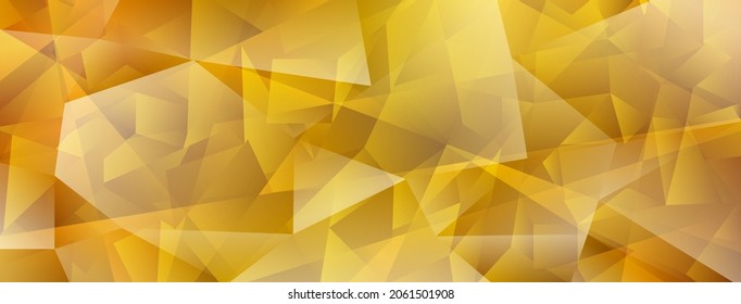 Abstrakter Kristallhintergrund mit Highlights und Refraktion von Licht in gelben Farben