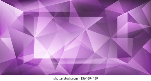 Abstract crystal background with refracting light and highlights in purple colors