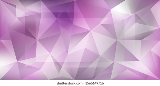 Abstract crystal background with refracting light and highlights in purple colors