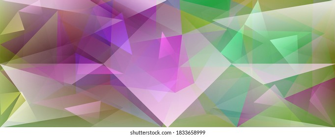 Abstract crystal background with refracting of light and highlights in different colors